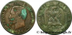 Cinq centimes Napoléon III, tête nue 1854 Rouen F.116/9