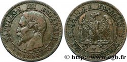 Deux centimes Napoléon III, tête nue 1854 Lille F.107/18