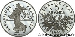5 francs Semeuse, nickel, BE (Belle Épreuve) 1991 Pessac F.341/23 var.