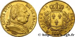 20 francs or Louis XVIII, buste habillé 1814 Paris F.517/1