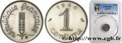 Pré-série sans le mot ESSAI de 1 centime Épi sur flan mat 1960 Paris F.106/2 FDC67 PCGS