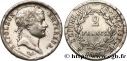 2 francs Napoléon Ier tête laurée, République française 1808 Paris F.254/4