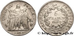 5 francs Union et Force, Union serré, avec glands intérieurs et gland extérieur 1799 Paris F.288/95