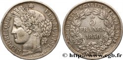 5 francs Cérès, IIe République 1850 Strasbourg F.327/5