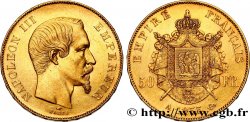 50 francs or Napoléon III, tête nue 1855 Paris F.547/1