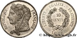 Concours de 10 centimes, essai en étain par Gayrard, deuxième concours, premier avers, troisième revers 1848 Paris VG.3142 var