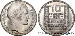 ESSAI 10 Francs Turin en aluminium, tranche striée, poids léger 1938 Paris GEM.173 4 SPL64