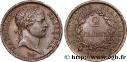 2 francs Napoléon Ier tête laurée, République française 1808 Paris F.254/4 SUP58