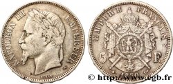 5 francs Napoléon III, tête laurée 1870 Paris F.331/16