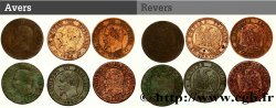 Lot de 6 pièces de Un centime Napoléon III, tête nue n.d. n.l. F.102/15