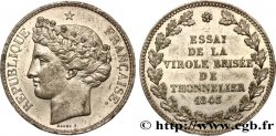 Épreuve de 5 francs par Barre, flan épais 1843 Paris VG.3098 var. SUP60