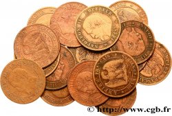Lot de 16 pièces de Deux centimes Napoléon III, tête nue n.d. s.l. F.107/1-2-3