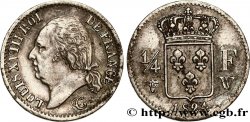1/4 franc Louis XVIII 1824 Lille F.163/35