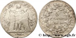 5 francs Union et Force, Union serré, avec glands intérieurs et gland extérieur 1802 Marseille F.288/182