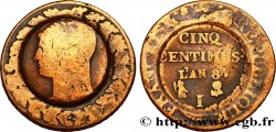 Cinq centimes Dupré, grand module, curiosité 1800 Limoges F.115/86 var.
