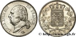 5 francs Louis XVIII, tête nue 1822 Lille F.309/75
