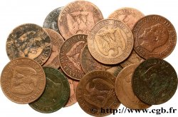 Lot de 17 pièces de Cinq centimes Napoléon III, tête nue n.d. s.l. F.116/4