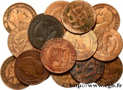 Lot de 17 pièces de Cinq centimes Napoléon III, tête laurée n.d. s.l. F.117/2-2-3-3