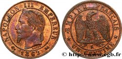Un centime Napoléon III, tête laurée 1862 Bordeaux F.103/7