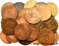 Lot de 24 pièces de Dix centimes Napoléon III, tête nue n.d. s.l. F.133/1-2-3-4