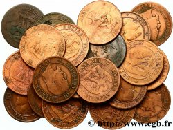 Lot de 20 pièces de Dix centimes Napoléon III, tête laurée n.d. s.l. F.134/2-2-3