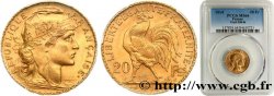 20 francs or Coq, Liberté Égalité Fraternité 1914 Paris F.535/8 SPL64 PCGS