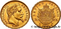 20 francs or Napoléon III, tête laurée 1861 Paris F.532/1