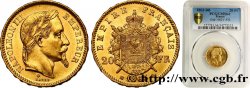 20 francs or Napoléon III, tête laurée 1863 Strasbourg F.532/7