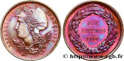 Concours de 10 centimes, essai en bronze par Malbet 1849 Paris VG.3144   SUP62