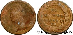 Un décime Dupré, grand module 1800 Strasbourg F.129/42