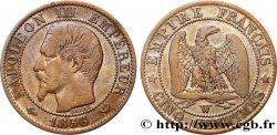 Cinq centimes Napoléon III, tête nue 1856 Lille F.116/36