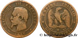 Dix centimes Napoléon III, tête nue 1857 Marseille F.133/44