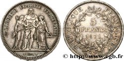 5 francs Hercule, dite “Camélinat” 1871 Paris F.334/4 AU53