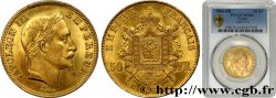50 francs or Napoléon III, tête laurée 1866 Strasbourg - 453 F.548/7
