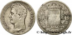 1 franc Charles X, matrice du revers à quatre feuilles 1829 La Rochelle F.207A/17