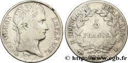 5 francs Napoléon Empereur, République française 1808 Lyon F.306/5