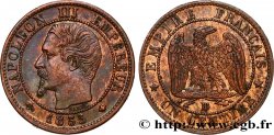 Un centime Napoléon III, tête nue 1855 Strasbourg F.102/18