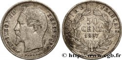 50 centimes Napoléon III, tête nue 1857 Paris F.187/8
