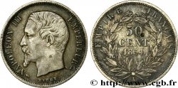50 centimes Napoléon III, tête nue 1854 Paris F.187/2
