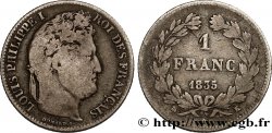1 franc Louis-Philippe, couronne de chêne 1835 Bordeaux F.210/45