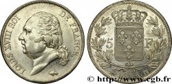 5 francs Louis XVIII, tête nue 1823 Lyon F.309/79