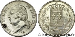 5 francs Louis XVIII, tête nue 1824 La Rochelle F.309/91
