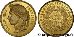 Concours de 5 francs, piéfort de Reynaud 1848 Paris Maz.1296 var.