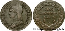 Cinq centimes Dupré, grand module 1800 Paris/Orléans F.115/99 TTB50