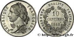 Concours de 10 centimes, essai en étain par Magniadas, premier revers 1848 Paris VG.3143 var.