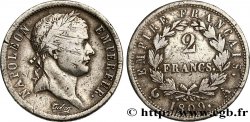 2 francs Napoléon Ier tête laurée, Empire français 1809 Paris F.255/1