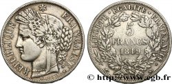 5 francs Cérès, IIe République 1849 Paris F.327/1