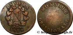 5 cent. Anvers à l’N, frappe de l’atelier de Wolschot 1814 Anvers F.115B/3