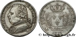 5 francs Louis XVIII, buste habillé 1814 Limoges F.308/6 AU