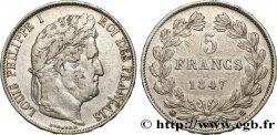5 francs IIIe type Domard 1847 Strasbourg F.325/15